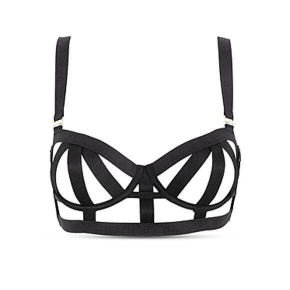 Bluebella Highgate Bra Caged Strappy Lingerie Black 34C - Picture 3 of 4
